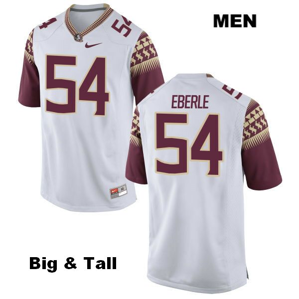 Men's NCAA Nike Florida State Seminoles #54 Alec Eberle College Big & Tall White Stitched Authentic Football Jersey TGB2569XM